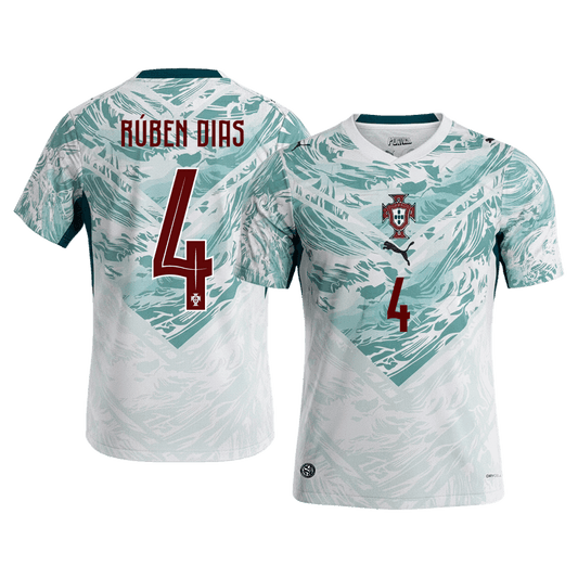 Koszulka piłkarska Portugalia Mundial 2026 wyjazdowa RÚBEN DIAS #4