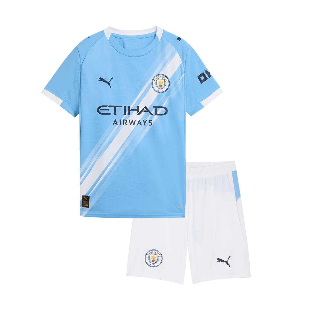 Dziecięcy zestaw piłkarski Manchester City 2025/26 domowy