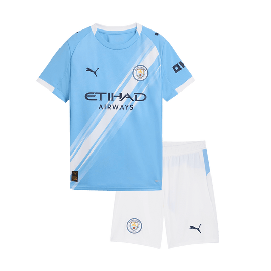 Dziecięcy zestaw piłkarski Manchester City 2025/26 domowy