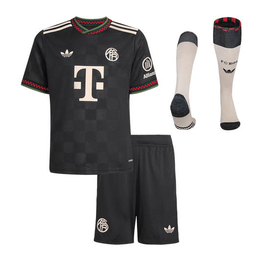 Dziecięcy pełny zestaw piłkarski Bayern Monachium 2025/26 trzeci - Kibula