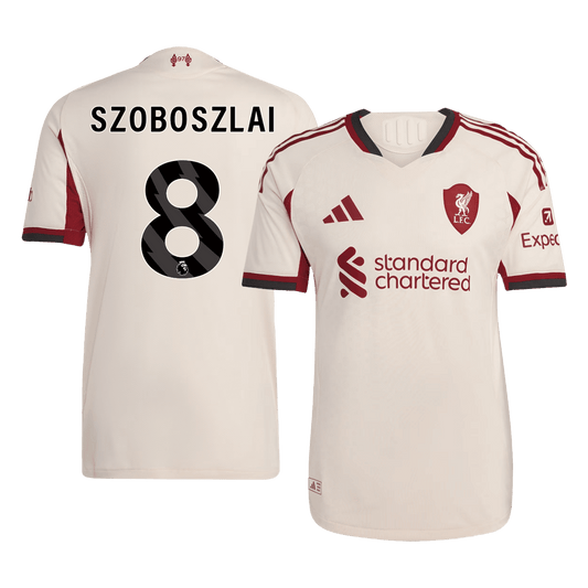 Koszulka piłkarska w wersji zawodniczej Liverpool 2025/26 wyjazdowa SZOBOSZLAI #8