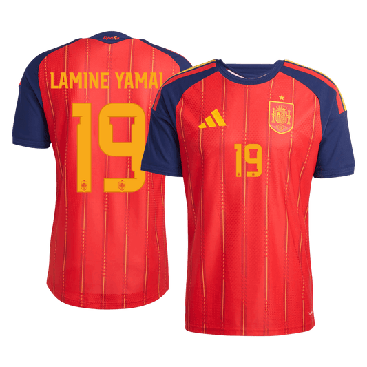 Koszulka piłkarska w wersji zawodniczej Hiszpania Mundial 2026 domowa LAMINE YAMAL #19