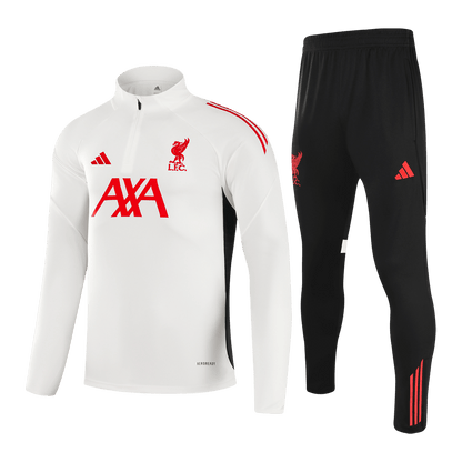 Męski dres treningowy z bluzą rozpinaną Liverpool 2025/26 biały