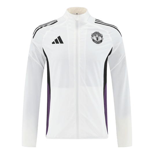 Kurtka przeciwwiatrowa Manchester United 2025/26 biała