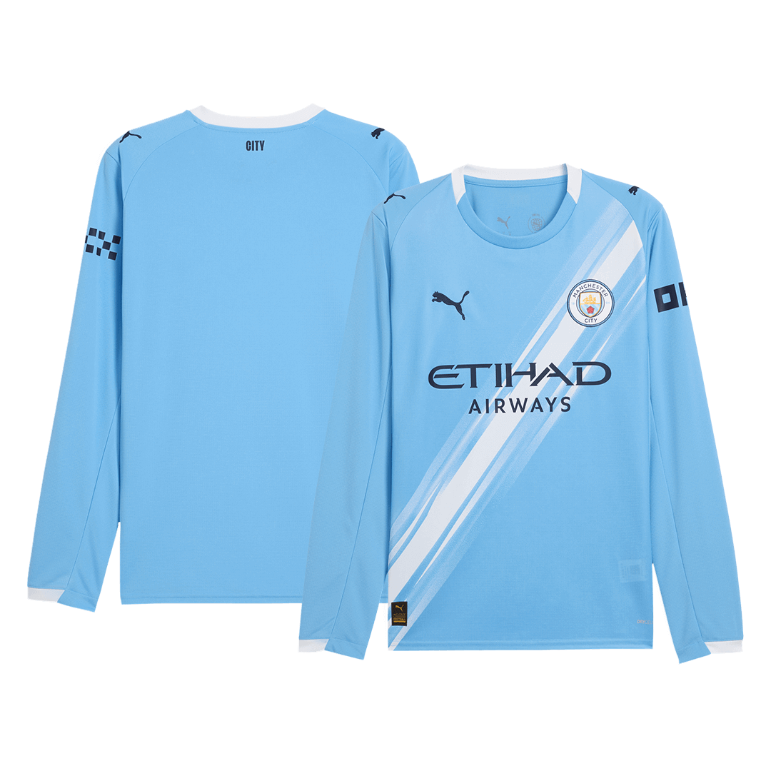 Koszulka piłkarska z długim rękawem Manchester City 2025/26 domowa
