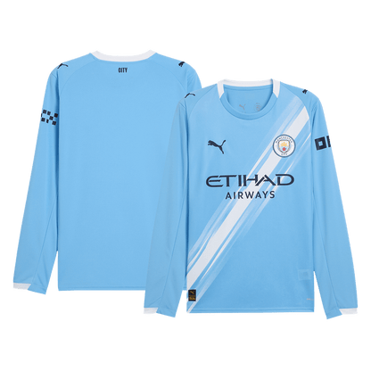 Koszulka piłkarska z długim rękawem Manchester City 2025/26 domowa