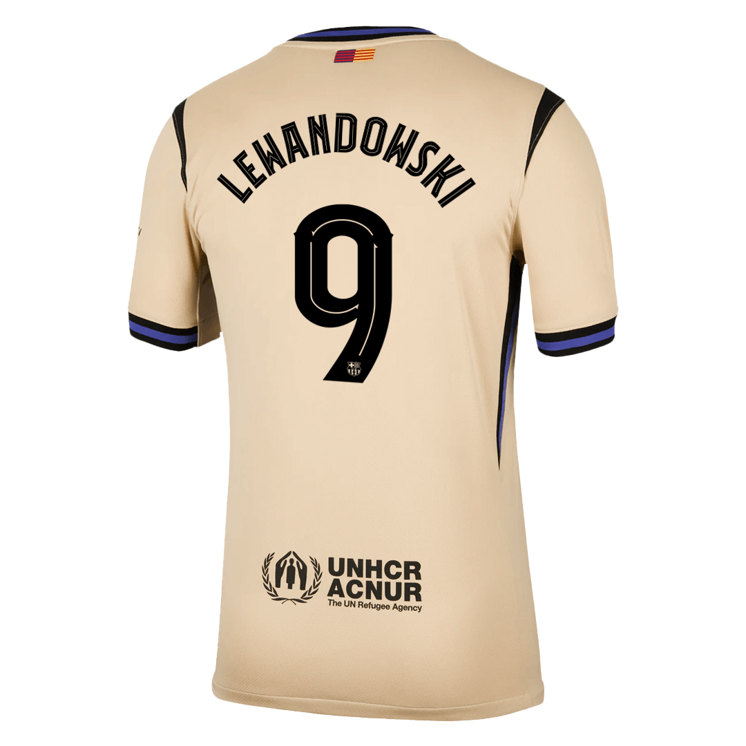 Koszulka piłkarska FC Barcelona UCL 2025/26 wyjazdowa LEWANDOWSKI #9 - Kibula