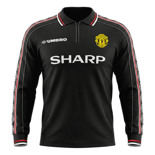 Koszulka piłkarska retro z długim rękawem Manchester United 1998 wyjazdowa