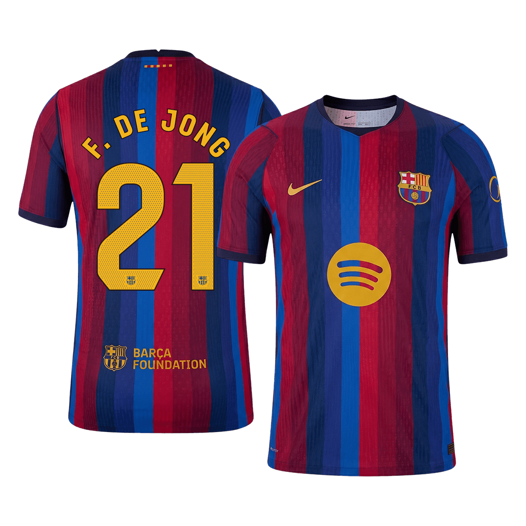 Koszulka piłkarska w wersji zawodniczej FC Barcelona 2026/27 domowa F. DE JONG #21