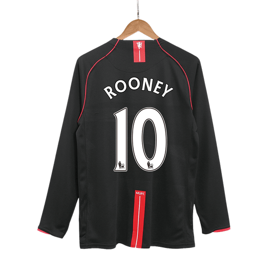 Koszulka piłkarska retro z długim rękawem Manchester United 2007/08 wyjazdowa ROONEY #10 - Kibula