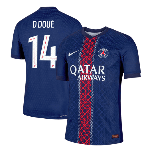 Koszulka piłkarska w wersji zawodniczej PSG 2025/26 domowa D.DOUÉ #14