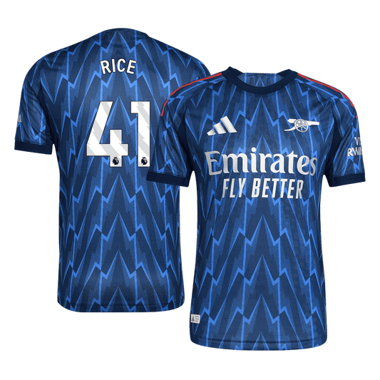 Koszulka piłkarska w wersji zawodniczej Arsenal 2025/26 wyjazdowa RICE #41 - Kibula
