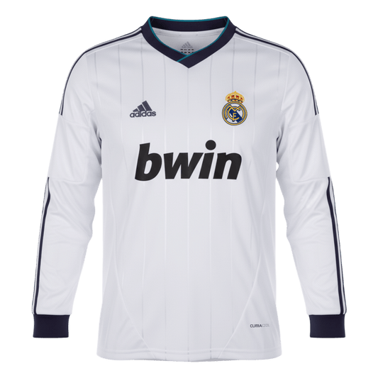 Koszulka piłkarska retro z długim rękawem Real Madryt 2012/13 domowa
