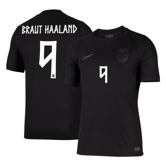 Koszulka piłkarska w wersji zawodniczej Norwegia Mundial 2026 wyjazdowa BRAUT HAALAND #9