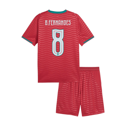 Dziecięcy zestaw piłkarski Portugalia Mundial 2026 domowy B. FERNANDES #8