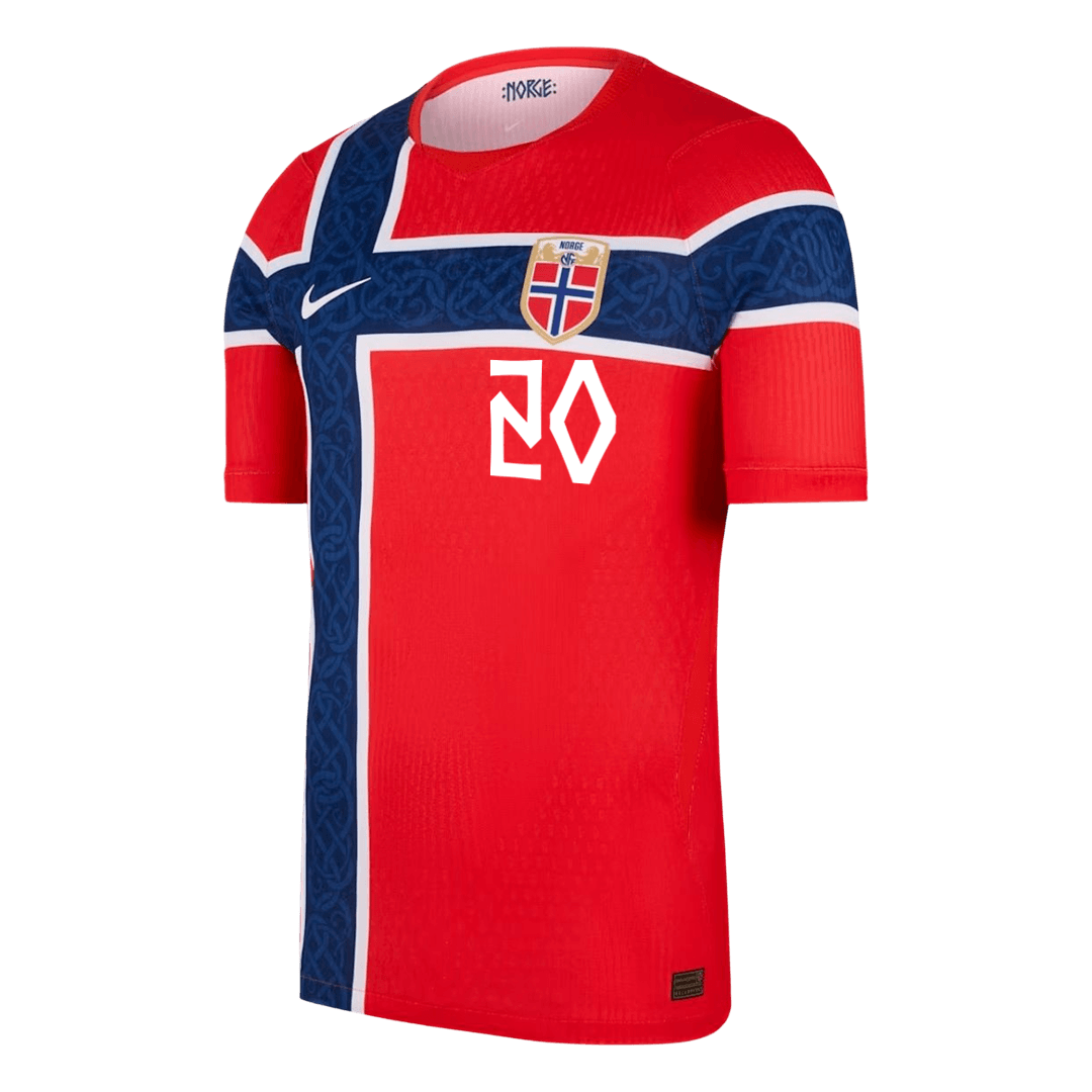 Koszulka piłkarska w wersji zawodniczej Norwegia Mundial 2026 domowa NUSA #20