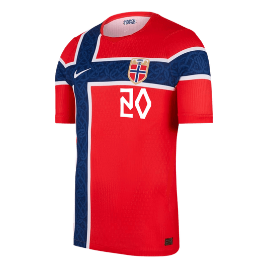 Koszulka piłkarska w wersji zawodniczej Norwegia Mundial 2026 domowa NUSA #20