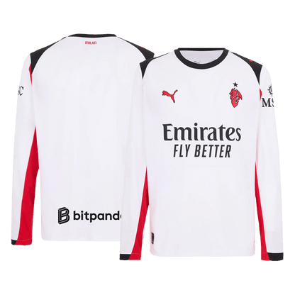 Koszulka piłkarska z długim rękawem AC Milan 2025/26 wyjazdowa - Kibula
