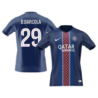 Koszulka piłkarska PSG 2025/26 domowa B.BARCOLA #29 [Premium]