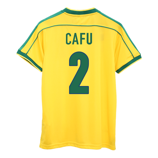 Koszulka piłkarska retro Brazylia Mundial 1998 domowa CAFU #2