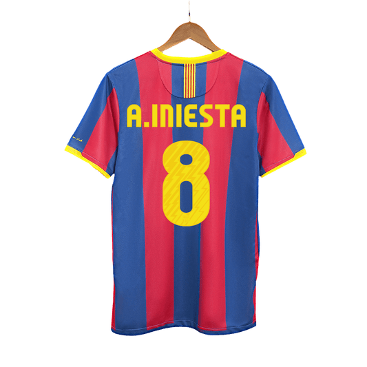 Koszulka piłkarska retro FC Barcelona 2010/11 domowa A.INIESTA #8 - Kibula