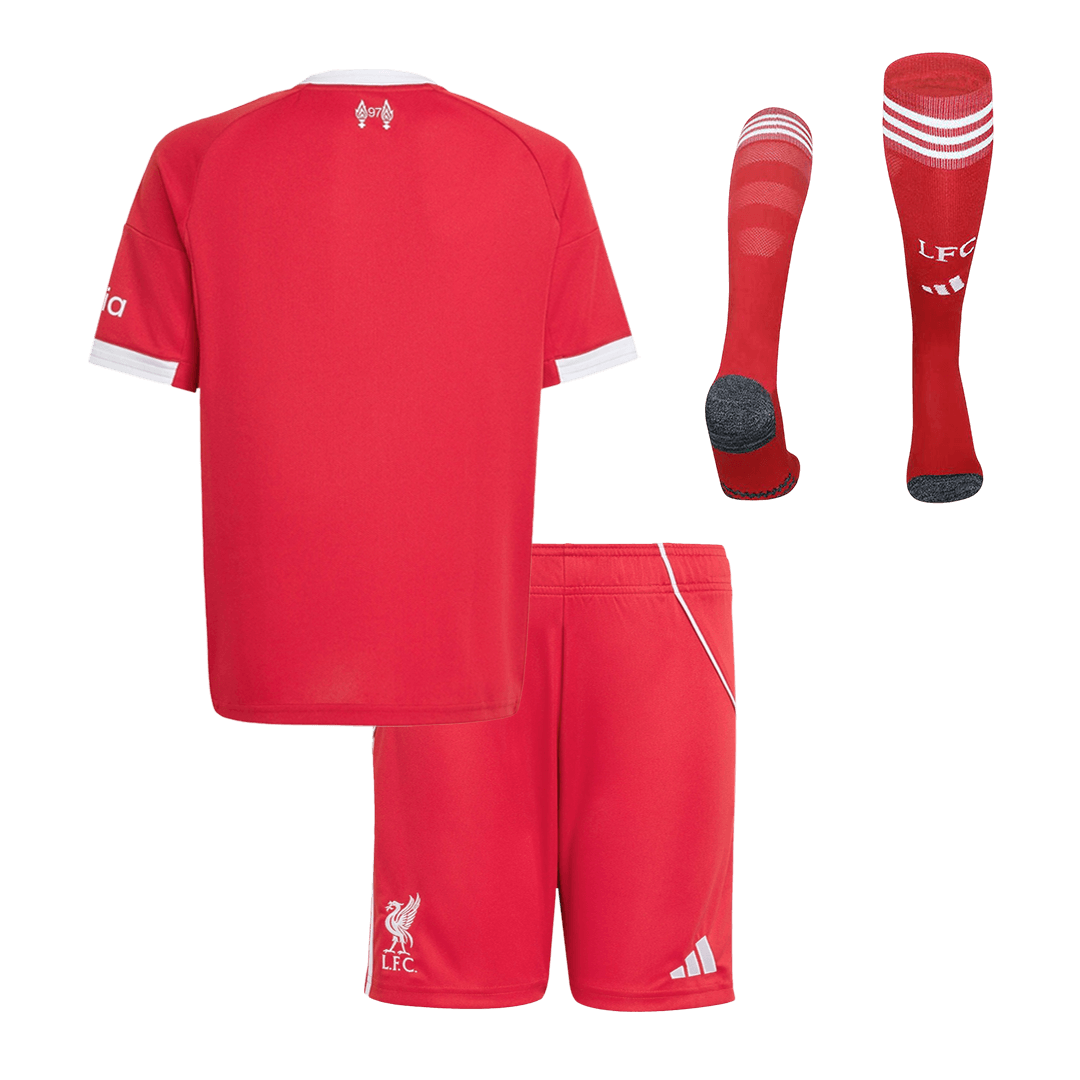 Dziecięcy pełny zestaw piłkarski Liverpool 2025/26 domowy