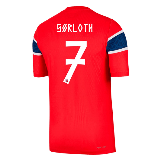 Koszulka piłkarska w wersji zawodniczej Norwegia Mundial 2026 domowa SØRLOTH #7