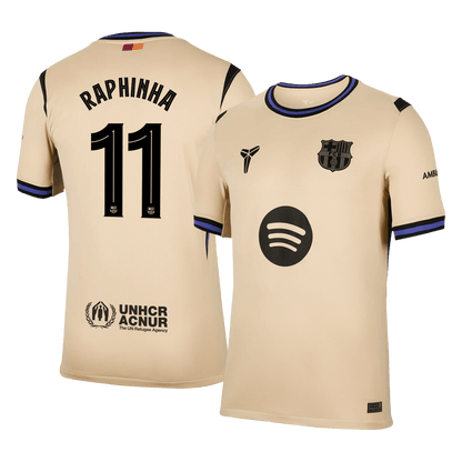 Koszulka piłkarska FC Barcelona UCL 2025/26 wyjazdowa RAPHINHA #11 - Kibula