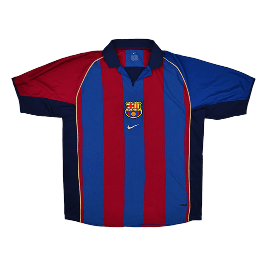 Koszulka piłkarska retro FC Barcelona 2001/02 domowa - Kibula