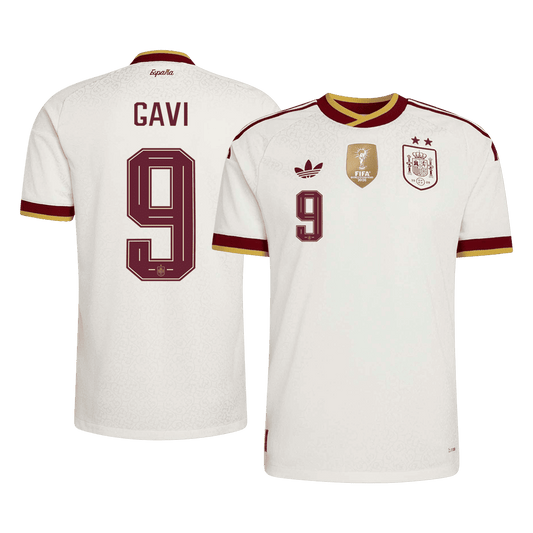 Koszulka piłkarska w wersji zawodniczej Hiszpania Mundial 2026 wyjazdowa Champion Edition GAVI #9