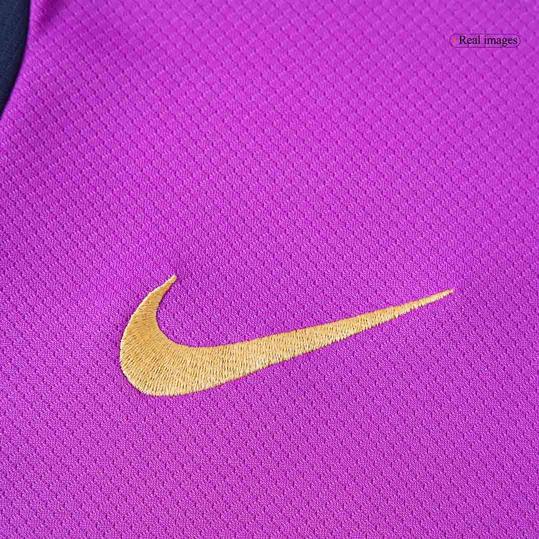 Koszulka piłkarska FC Barcelona 2025/26 przedmeczowa fioletowa - Kibula