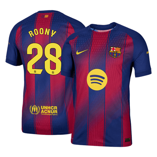 Koszulka piłkarska w wersji zawodniczej FC Barcelona 2025/26 domowa ROONY #28 - Kibula