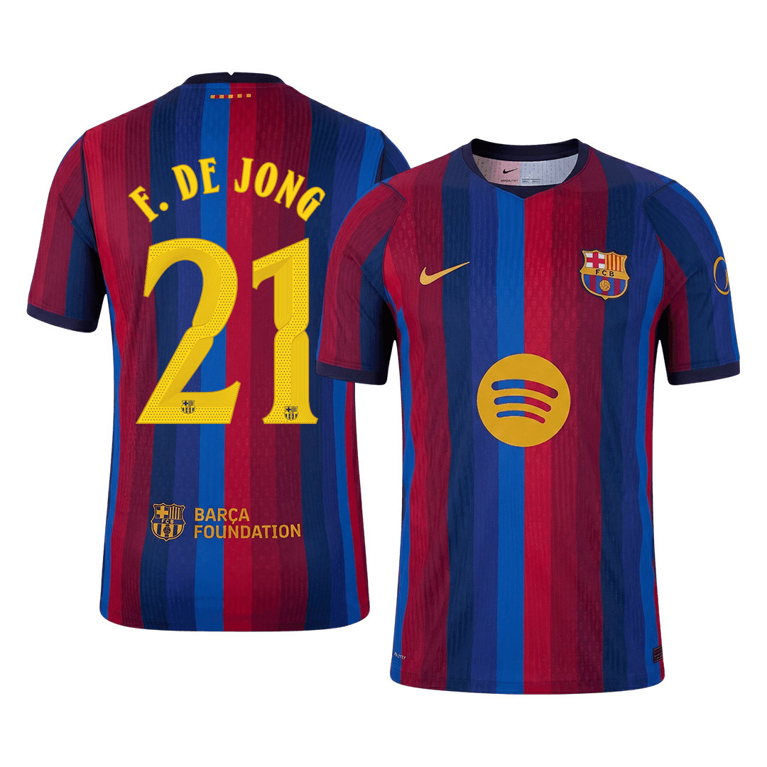 Koszulka piłkarska w wersji zawodniczej FC Barcelona UCL 2026/27 domowa F. DE JONG #21