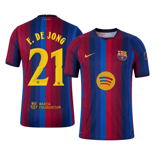 Koszulka piłkarska w wersji zawodniczej FC Barcelona UCL 2026/27 domowa F. DE JONG #21
