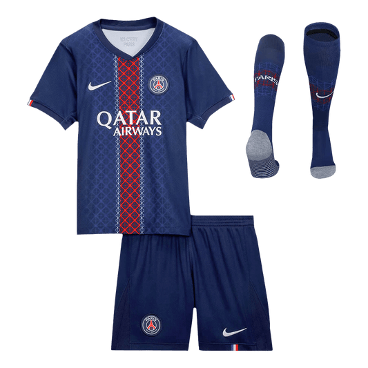 Dziecięcy pełny zestaw piłkarski PSG 2025/26 domowy