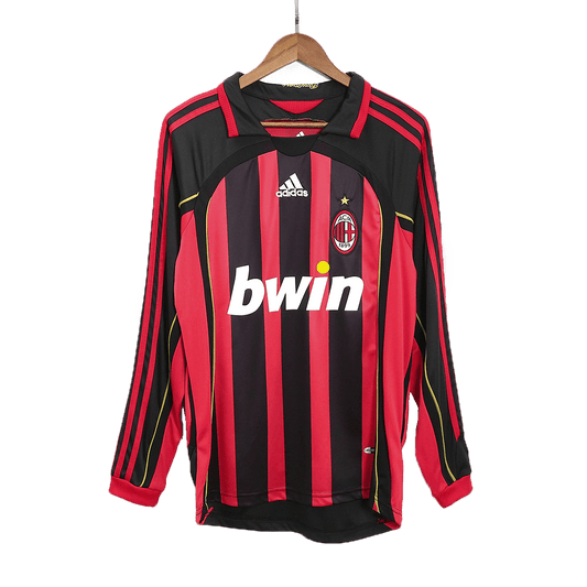 Koszulka piłkarska retro z długim rękawem AC Milan 2006/07 domowa - Kibula