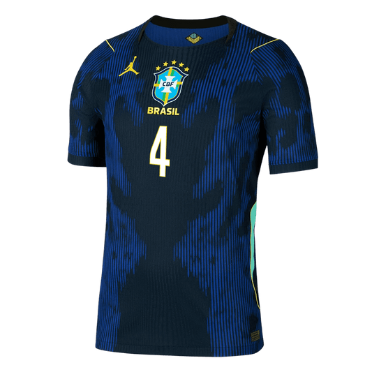 Koszulka piłkarska w wersji zawodniczej Brazylia Mundial 2026 wyjazdowa MARQUINHOS #4