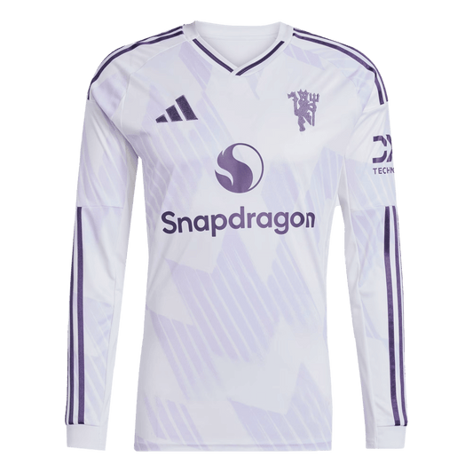 Koszulka piłkarska z długim rękawem Manchester United 2025/26 wyjazdowa - Kibula