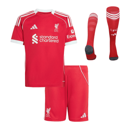 Dziecięcy pełny zestaw piłkarski Liverpool 2025/26 domowy
