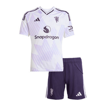 Dziecięcy zestaw piłkarski Manchester United 2025/26 wyjazdowy - Kibula