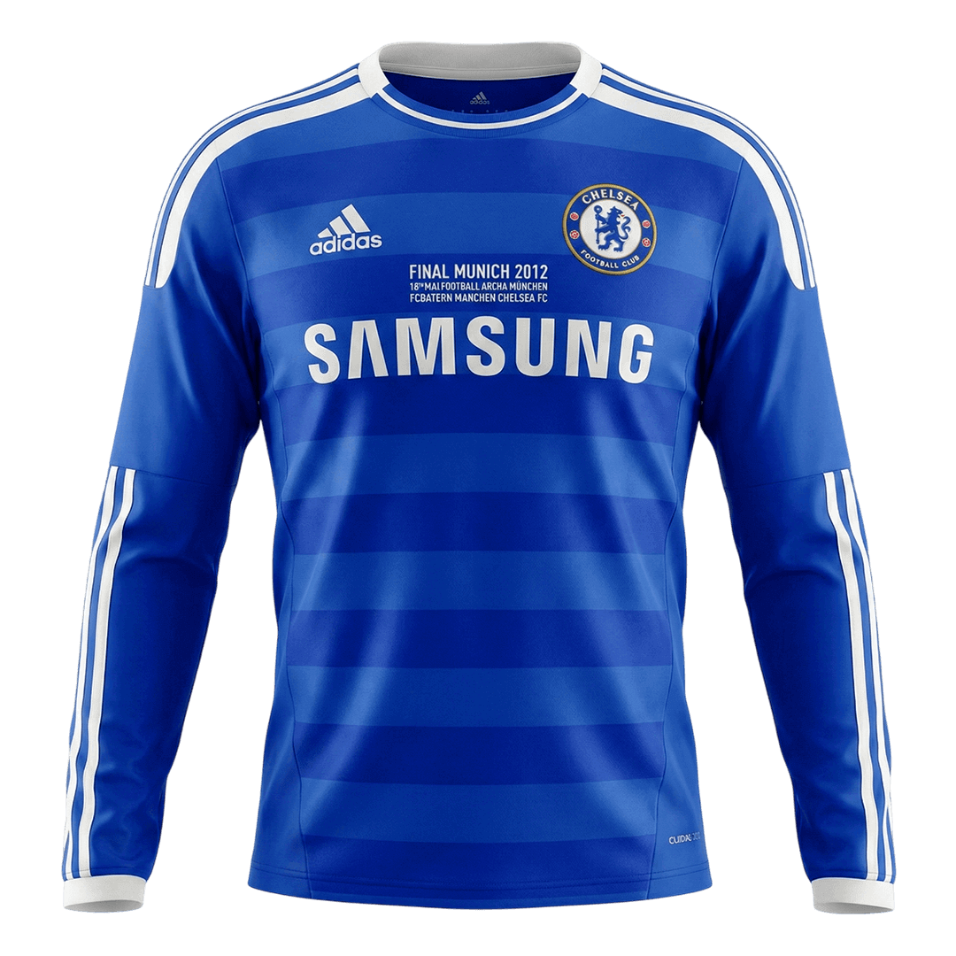 Koszulka piłkarska retro z długim rękawem Chelsea 2011/12 domowa CHAMPIONS - Kibula