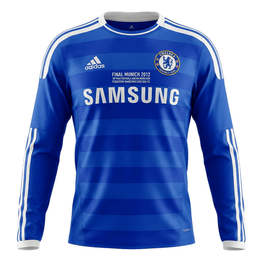 Koszulka piłkarska retro z długim rękawem Chelsea 2011/12 domowa CHAMPIONS - Kibula