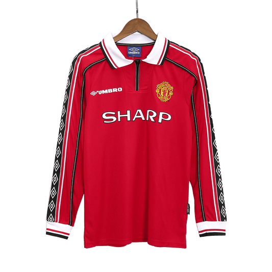 Koszulka piłkarska retro z długim rękawem Manchester United 1998/99 domowa - Kibula