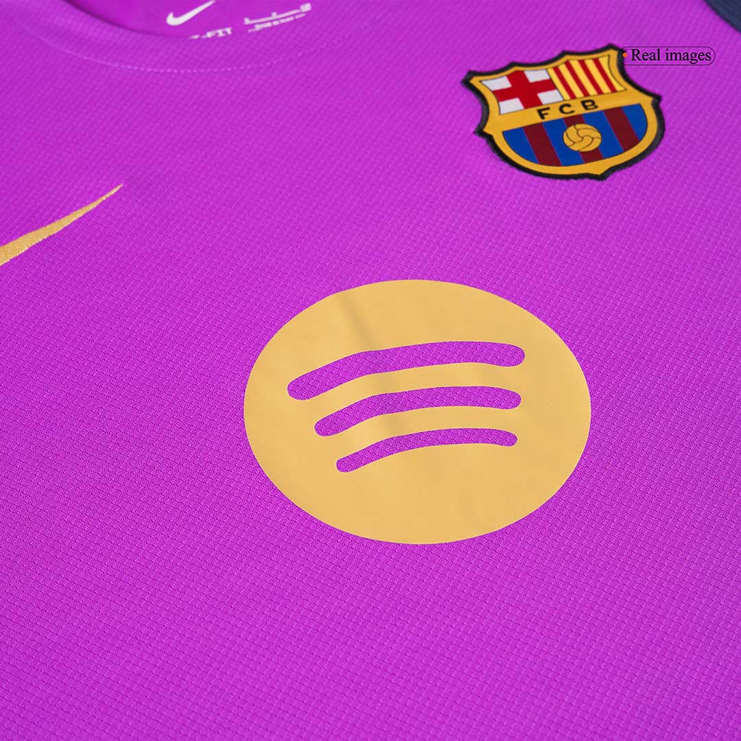 Koszulka piłkarska FC Barcelona 2025/26 przedmeczowa fioletowa - Kibula
