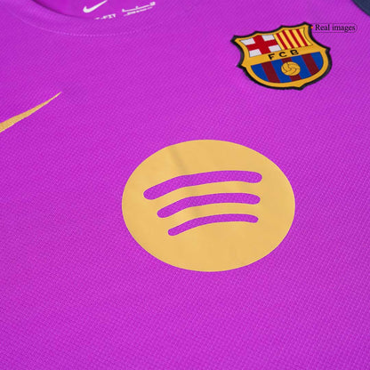 Koszulka piłkarska FC Barcelona 2025/26 przedmeczowa fioletowa - Kibula
