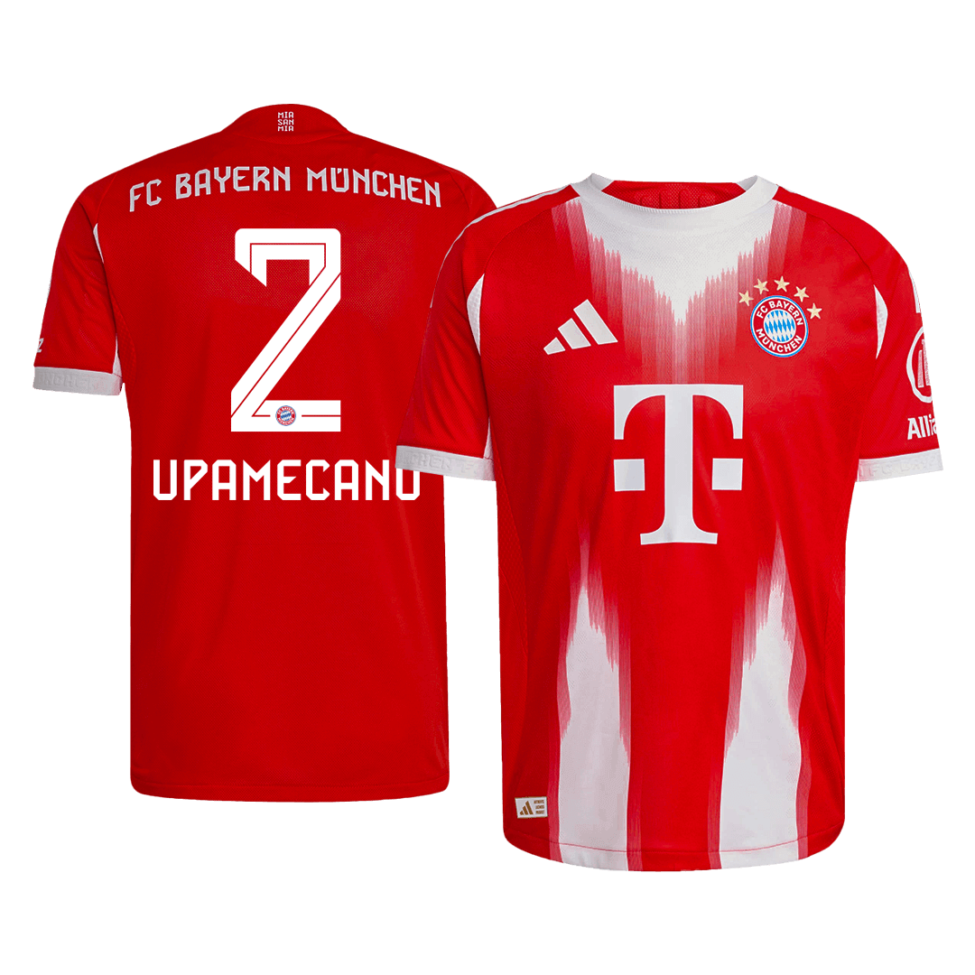 Koszulka piłkarska w wersji zawodniczej Bayern Monachium 2025/26 domowa UPAMECANO #2 - Kibula