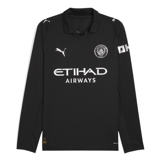 Koszulka piłkarska z długim rękawem Manchester City 2025/26 wyjazdowa