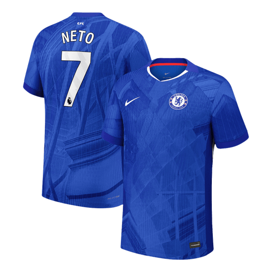 Koszulka piłkarska w wersji zawodniczej Chelsea 2025/26 domowa NETO #7 - Kibula