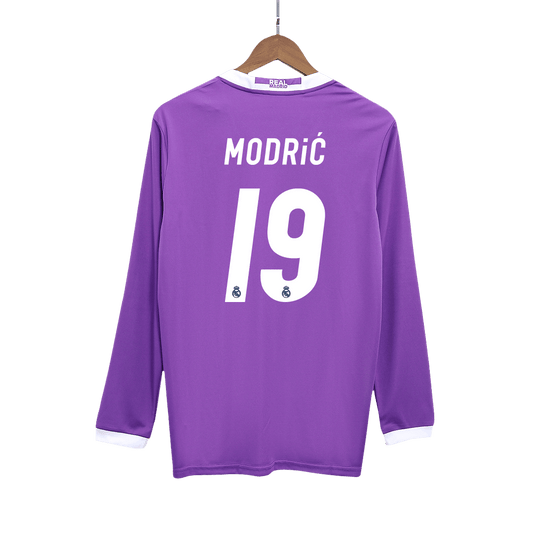 Koszulka piłkarska retro z długim rękawem Real Madryt 2016/17 wyjazdowa MODRIĆ #19