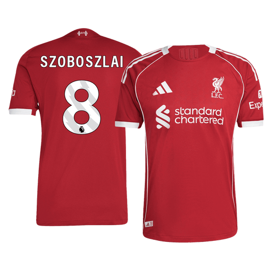 Koszulka piłkarska w wersji zawodniczej Liverpool 2025/26 domowa SZOBOSZLAI #8